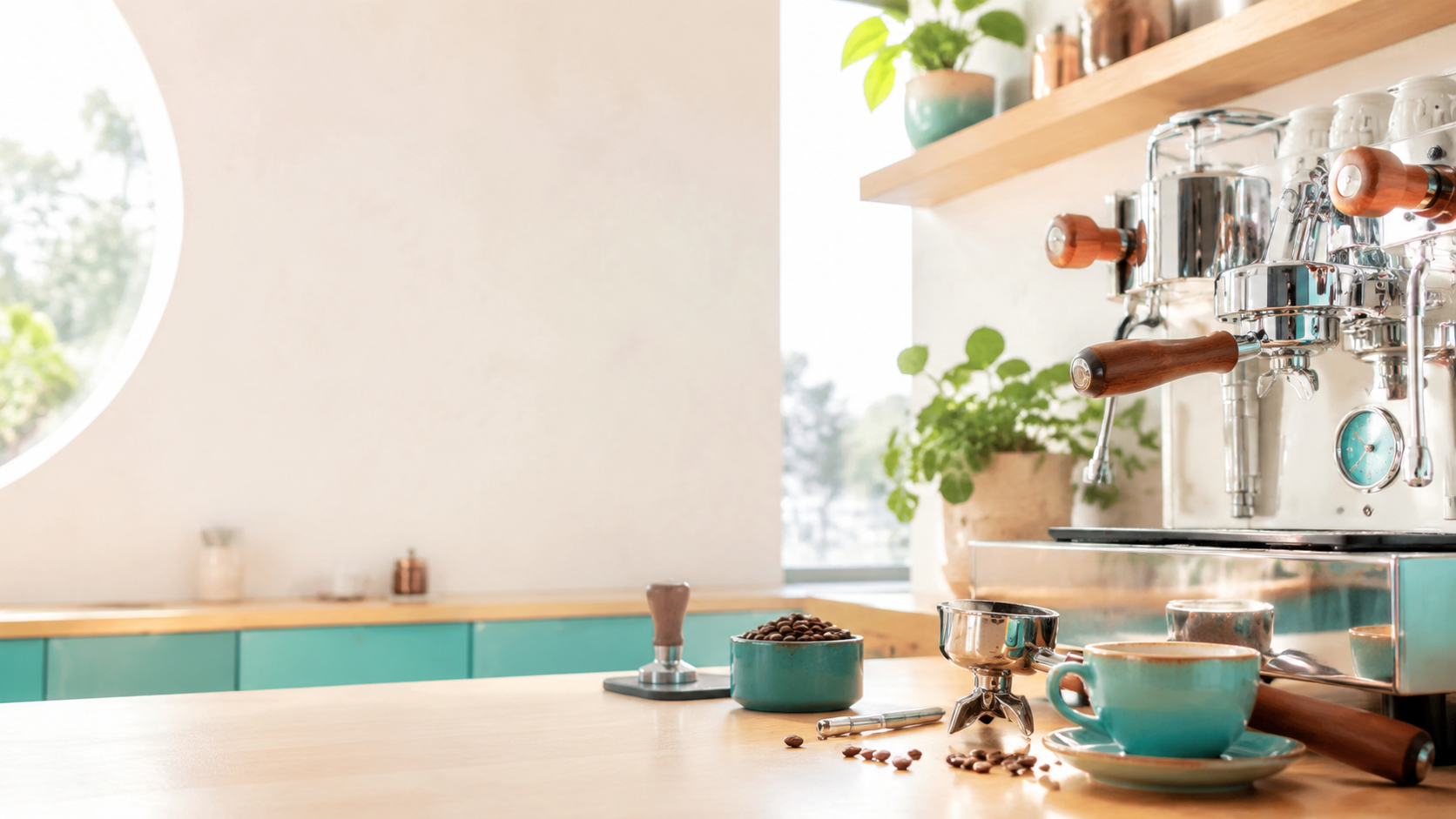 Chicchi di caffè e tazzina espresso